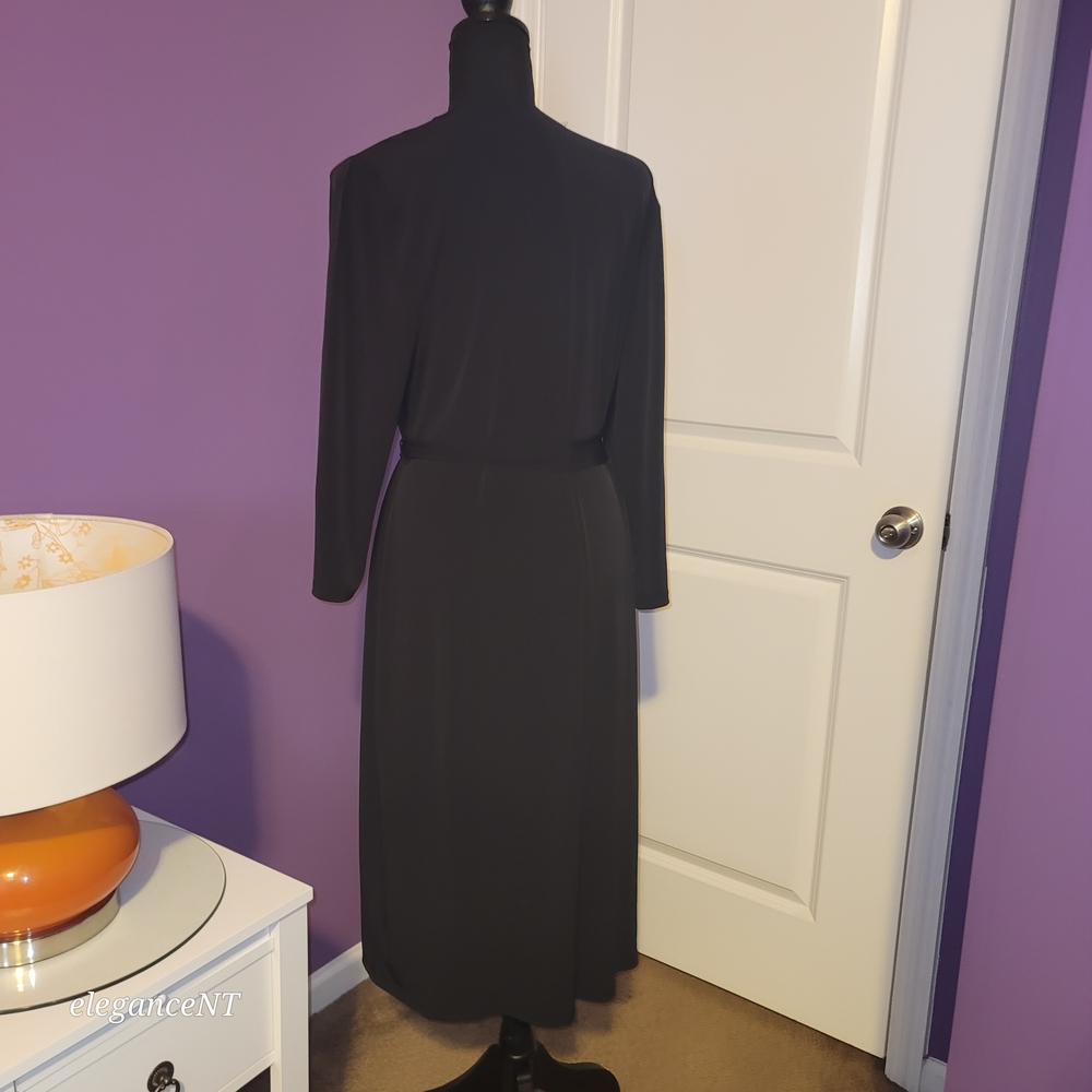 Lane Bryant Classic Black Long Sleeve Dress Sz: 14/16 - Picture 3 of 9